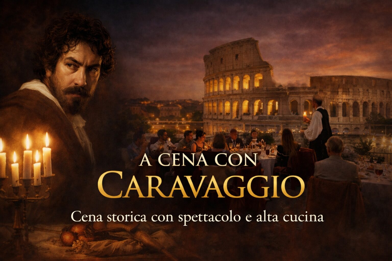 a cena con caravaggio